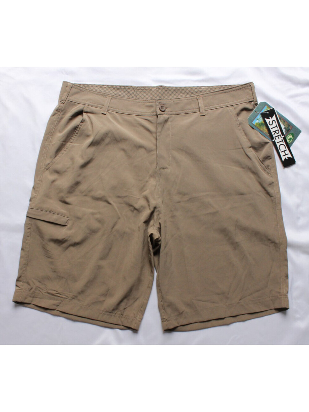 Men's Stillwater Supply Co. Stretch Shorts Khaki Size 38 Style # 10491-S19